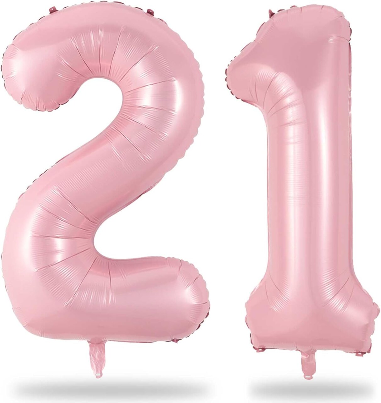 21 Balloons Number, Giant Pastel Pink Number 2 & 1 Helium Foil Ballo,40 Inch(Pastel Pink)